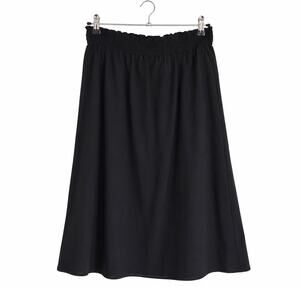 Athleta Savannah Skirt XL Black A-Line Midi Travel Pull-On Stretch Athletic